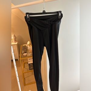 Shein Black Cross Waist Athletic Leggings - Women’s Medium